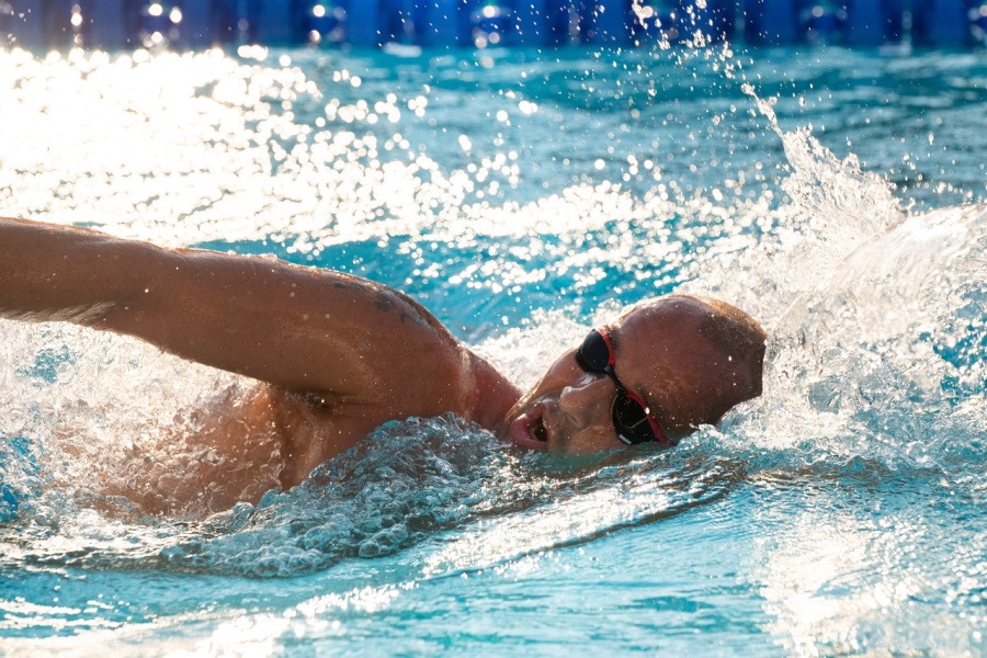 Paul Georgescu, 100 km inot in bazinul olimpic LIA MANOLIU